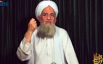 Un extrait d'une vidéo obtenue le 11 septembre 2012 du leader d'al-Qaïda Ayman al-Zawahiri, s'exprimant depuis un lieu non-spécifié (Crédit : Observatoire de renseignements  Site/AFP) )