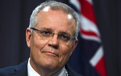 Le Premier ministre australien Scott Morrison à Canberra, le 24 août 2018. (Crédit : Lukas Coch/AAP Image via AP)