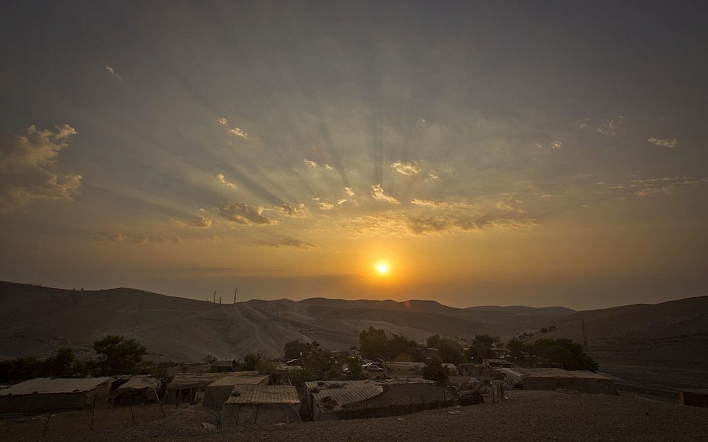 Le hameau de Khan al-Ahmar en Cisjordanie le 13 septembre 2018. (AP Photo/Majdi Mohammed)
