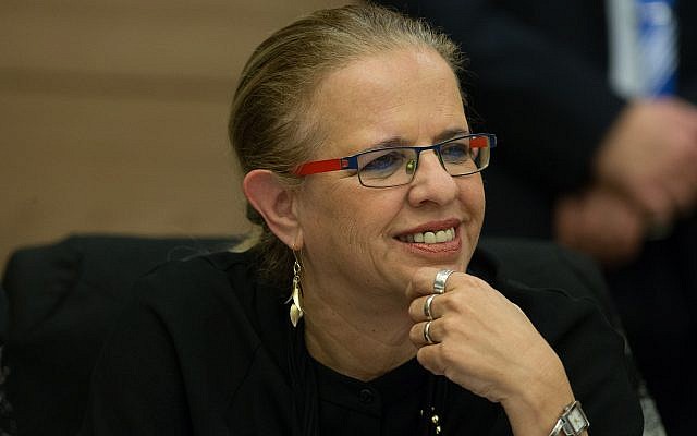 La juge à la retraite  Hila Gerstel lors d'une réunion de la commission de la Constitution, du droit et de la Justice à la Knesset, le 27 janvier 2016 (Crédit : Yonatan Sindel/Flash90)