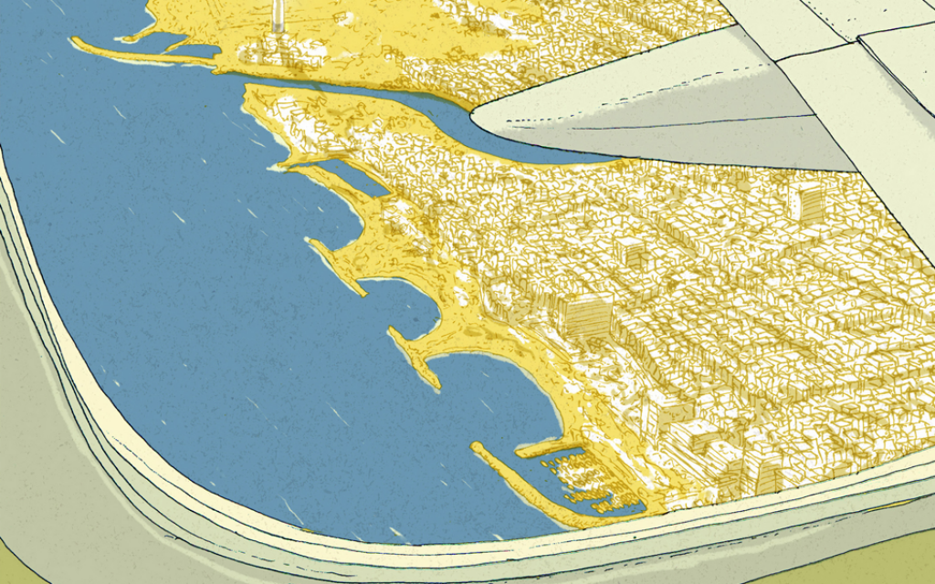 Illustration d'Izhar Cohen - Tel-Aviv. Le retour