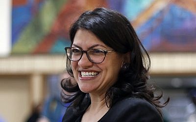 Rashida Tlaib,candidate démocrate pour le 13e district du Michigan, le 26 octobre 2018. (Crédit : AP /Paul Sancya, File)