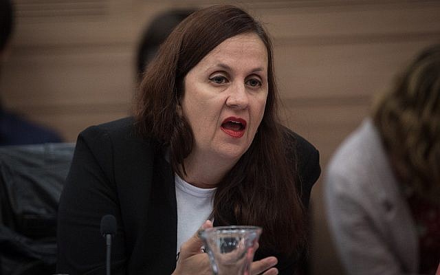 La vice-procureure générale Dina Zilber s'exprime durant une réunion de la commission de l'Education, de la Culture et des sports à la Knesset, le 6 novembre 2018  (Crédit : Hadas Parush/Flash90)