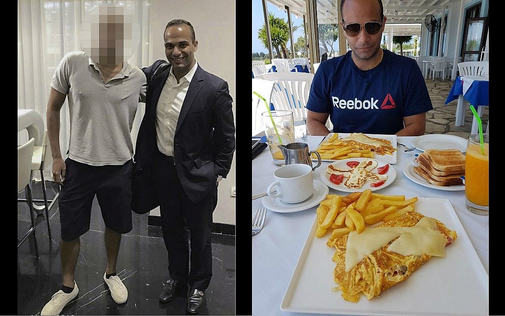 Photo à gauche : George Papadopoulos (à droite) avec le fils de Charles Tawil au Crowne Plaza Hotel de Tel Aviv, le 8 juin 2017; PHOTO A DROITE :  George Papadopoulos à Chypre, au mois de juin 2017 (Photos et détails fournis par Charles Tawil)