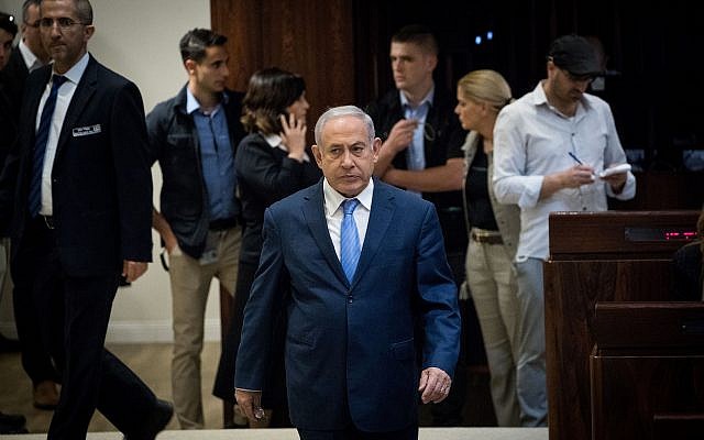 Le Premier ministre Benjamin Netanyahu à la Knesset le 21 novembre 2018 (Crédit ; Yonatan Sindel/Flash90)