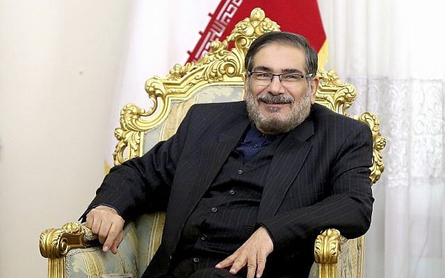 Ali Shamkhani, secrétaire du Conseil suprême de la sécurité nationale, à Téhéran, le 17 janvier 2017. (Crédit : Ebrahim Noroozi/AP) Ali Shamkhani, secrétaire du Conseil suprême de la sécurité nationale, à Téhéran, le 17 janvier 2017. (Crédit : Ebrahim Noroozi/AP)