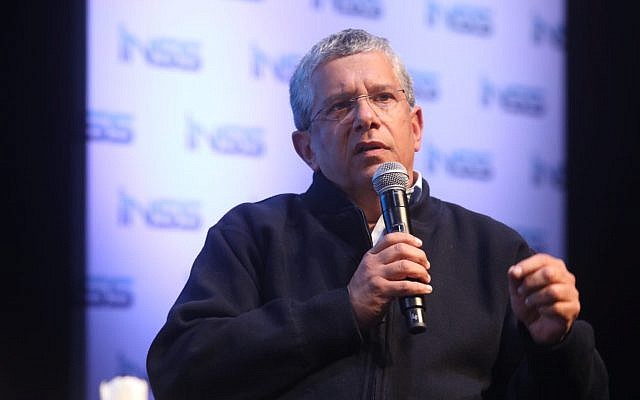 L'ancien chef de l'armée de l'air Amir Eshel lors de la conférence annuelle à l'Institute for National Security Studies (INSS) à Tel Aviv, le 28 janvier 2018. (Crédit :INSS)