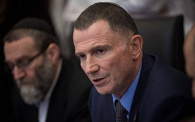 Le président de la Knesset, Yuli Edelstein, assiste à une réunion de la Commission à la Knesset, le 2 juillet 2018. (Crédit : Hadas Parush/Flash90)