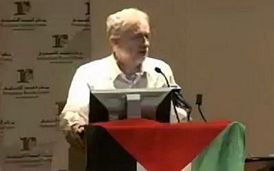 Le leader du Labour britannique, Jeremy Corbyn lors d'une conférence en 2011. (Capture d'écran: Twitter)