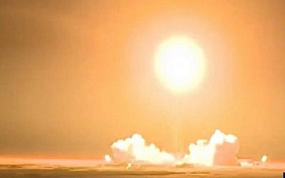 Capture d'écran d'une vidéo du lancement d'un satellite iranien, le 15 janvier 2019. (Twitter)