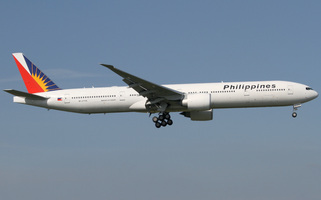 Un Boeing 777-300 de la compagnie Philippine Airlines. (Konstantin von Wedelstaedt, via Wikimedia Commons CC-BY) Un Boeing 777-300 de la compagnie Philippine Airlines. (Konstantin von Wedelstaedt, via Wikimedia Commons CC-BY)