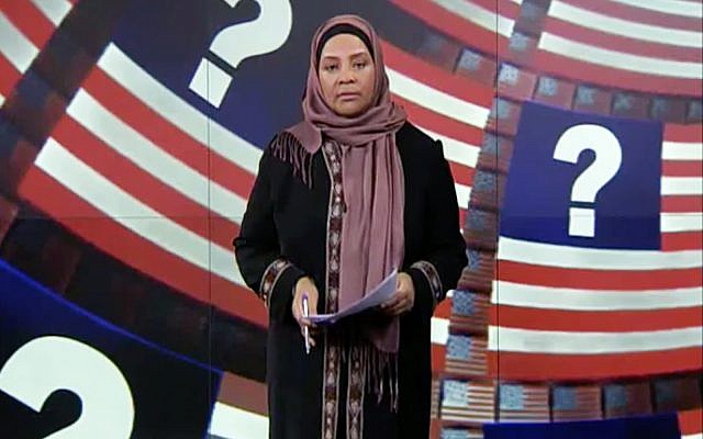 Marzieh Hashemi, une présentatrice télté américano-iranienne. (Crédit : capture d'écran YouTube) Marzieh Hashemi, une présentatrice télté américano-iranienne. (Crédit : capture d'écran YouTube)