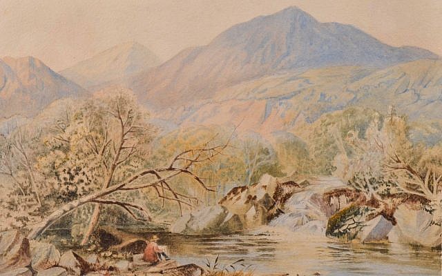 Un tableau signé A. Hitler mais dont la police allemande doute de l'authenticité, le 24 janvier 2019. (Crédit : Kloss Auction House)
