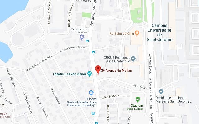 Quartier de Marseille où exerce le docteur Samuel Ourdinèche, victime d'une violente agression début décembre 2018 (capture d'écran Google Map)