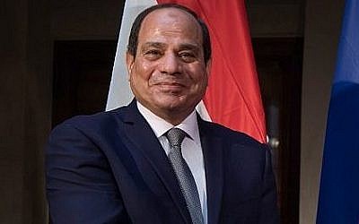 Le président égyptien Abdel Fattah el-Sissi lors de la 55ème conférence sur la sécurité de Munich, dans le sud de l'Allemagne, le 16 février 2019 (Crédit : Sven Hoppe / DPA / AFP) Le président égyptien Abdel Fattah el-Sissi lors de la 55ème conférence sur la sécurité de Munich, dans le sud de l'Allemagne, le 16 février 2019 (Crédit : Sven Hoppe / DPA / AFP)