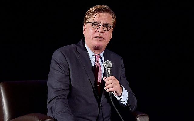 Aaron Sorkin lors du festival de l'AFI à Hollywood, en Californie, le 16 novembre 2017 (Crédit : Alberto E. Rodriguez/Getty Images for AFI/via JTA) Aaron Sorkin lors du festival de l'AFI à Hollywood, en Californie, le 16 novembre 2017 (Crédit : Alberto E. Rodriguez/Getty Images for AFI/via JTA)