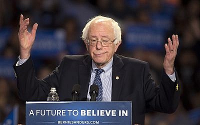 Le candidat démocrate à l'élection présidentielle, le sénateur Bernie Sanders, du Vermont indépendant, prend la parole lors d'un rassemblement à Greenville, en Caroline du Sud, le 21 février 2016. (John Bazemore/AP)