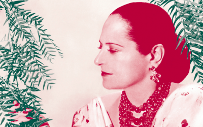Helena Rubinstein, 1953 ; Paris, Archives Helena Rubinstein - L'Oréal ; conception graphique Doc Levin