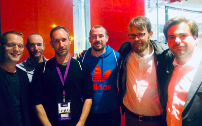 La délégation française participant aux Tel Aviv LGBT Games 2019. (Crédit photo : Twitter / Ambassade de France en Israël)