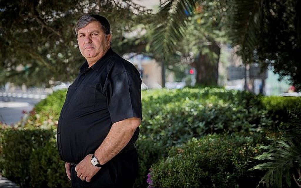 Le président de KKL-Fonds national Juif Danny Atar à Jérusalem, le 30 juillet 2018 (Crédit : Yonatan Sindel/Flash90)