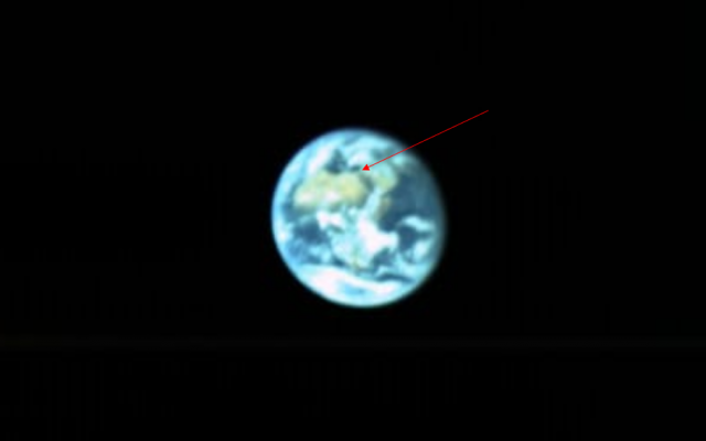 Photo prise par la sonde lunaire Bereshit à 131 000 km de la Terre, le 24 mars 2019. (Crédit : Bereshit) Photo prise par la sonde lunaire Bereshit à 131 000 km de la Terre, le 24 mars 2019. (Crédit : Bereshit)
