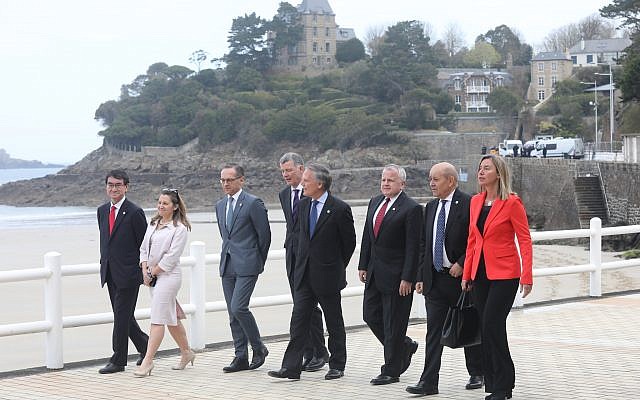 Les responsables des Affaires étrangères des pays du G7, à Dinard (Bretagne), le 6 avril 2019. (Crédit photo : francediplomatie / Flickr)