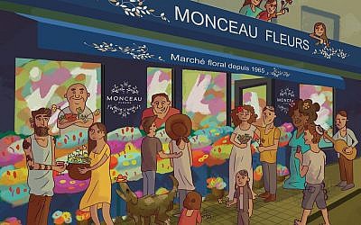 Illustration du premier magasin Monceau Fleurs de Tel Aviv. (Crédit photo : Daniel Sayeg / Monceau Fleurs / Facebook)