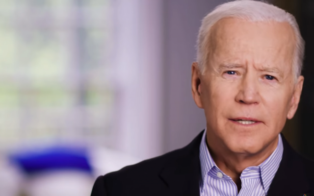 Joe Biden dans la vidéo d'annonce de campagne, le 25 avril 2019. (Capture d'écran : YouTube) Joe Biden dans la vidéo d'annonce de campagne, le 25 avril 2019. (Capture d'écran : YouTube)