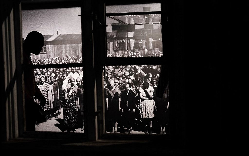 L’exposition "Auschwitz. Il n'y a pas si longtemps, pas si loin" au Museum of Jewish Heritage, le 2 mai 2019 à New York City. (Crédit : Spencer Platt/Getty Images/AFP)