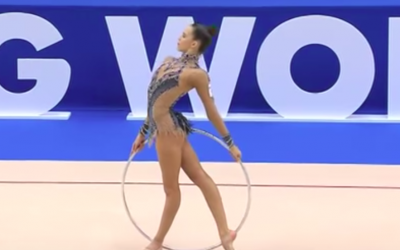 Nicol Zelikman, à la compétition 2018 Kazan World Challenge. (Capture d’écran YouTube / Rhythmic Gymnastics Lovers)