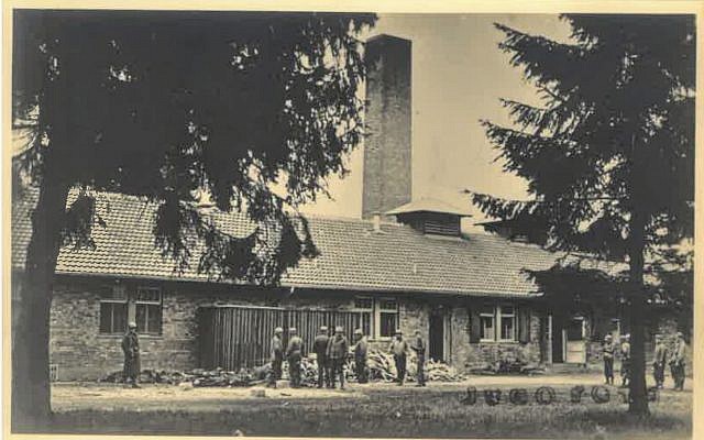 Une photographie de la libération du camp de Dachau le 29 avril 1945, dans la collection d'Adrian Aloy, agent belge anti-Nazi sous couverture. (Maison d'enchères Kedem)