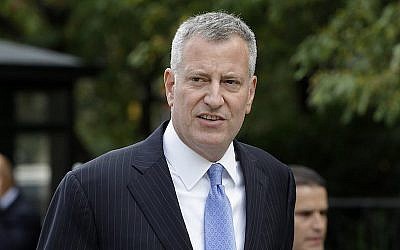 Le maire de New York, Bill de Blasio, à l'hôtel de ville de New York, le 21 septembre 2015. (Seth Wenig/ AP Images)