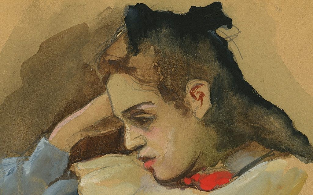 15 novembre 1938 : "L'excentrique sensible". Détail d'un portrait d'une jeune fille par l'expressionniste et dadaïste John Hoexter. Activiste et idéaliste de gauche, il devait se suicider après la nuit de Cristal et ses violences (Autorisation : Institut Leo Baeck  – New York | Berlin)