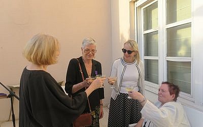 Hélène Le Gal, ambassadrice de France en Israël, lors de la cérémonie de remise de Palmes académiques à trois éminentes traductrices israéliennes, le lundi 27 mai, à la résidence de France à Tel Aviv. (Crédit photo : Nathan Cahn / Ambassade de France)