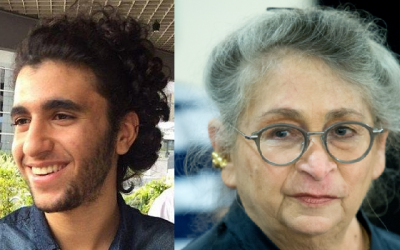 Nechama Rivlin, à droite, épouse de  Reuven Rivlin, le 16 juin 2016 (Crédit : Moshe Shai/FLASH90) Yair Yehezkel Halabli, à gauche, qui a donné son poumon à Rivlin (Crédit : Twitter)