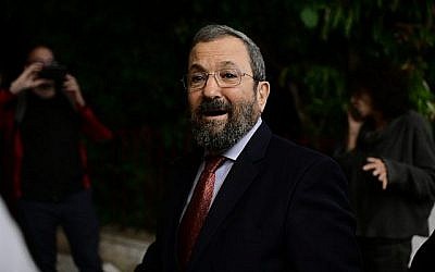 Ehud Barak à Tel Aviv, le 3 avril 2019. Ce n'est pas la première fois que Barak, âgé de 77 ans, a envisagé un retour politique.(Tomer Neuberg/Flash90)