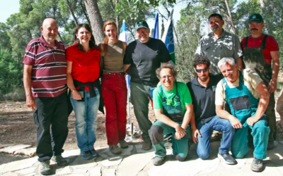 Des volontaires tchèques dans la forêt de Masaryk. (Crédit photo : Lilah Weiss KKL-JNF)