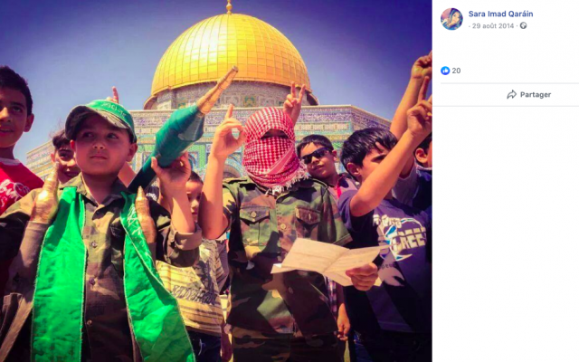 Une photo postée sur Facebook par Sara Qaraein.