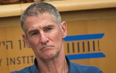 Le Major-général à la retraite Yair Golan lors d'une conférence à l'Institut israélien de la démocratie à Jérusalem. (Autorisation)