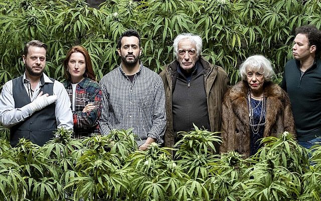 Jonathan Cohen, (troisième à partir de la gauche), en compagnie d'autres membres de la série "Family Business" de Netflix. (Netflix via JTA) Jonathan Cohen, (troisième à partir de la gauche), en compagnie d'autres membres de la série "Family Business" de Netflix. (Netflix via JTA)