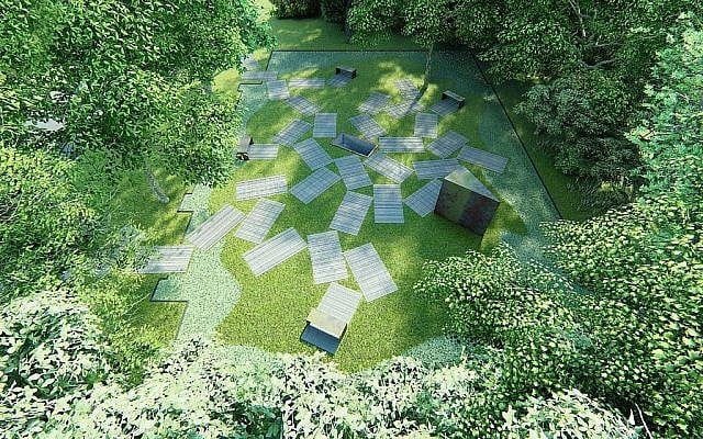 Plan représentant le parc mémorial sur le site de l'ancienne Grande Synagogue d'oswiecim, en Pologne, qui doit ouvrir en novembre 2018. Crédit: centre juif d'Auschwitz) Plan représentant le parc mémorial sur le site de l'ancienne Grande Synagogue d'oswiecim, en Pologne, qui doit ouvrir en novembre 2018. Crédit: centre juif d'Auschwitz)