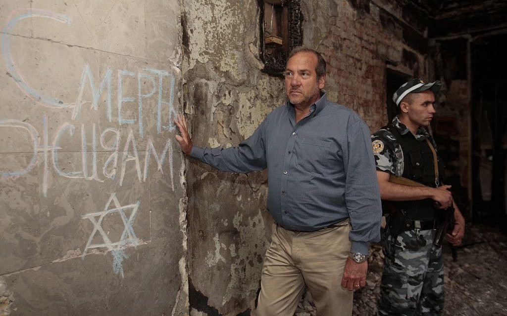 Rabbi Yechiel Eckstein en Ukraine. (Autorisation)