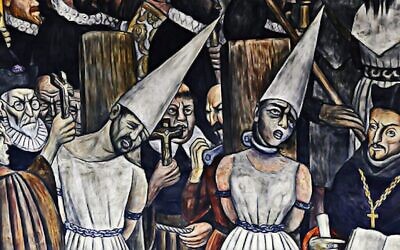 Une peinture représentant l'Inquisition mexicaine, montrée dans cet extrait de "Children of the Inquisition". (Lovett Productions)