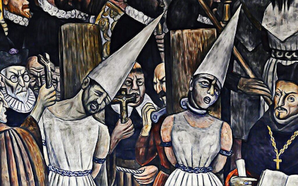 Une peinture représentant l'Inquisition mexicaine, montrée dans cet extrait de "Children of the Inquisition". (Lovett Productions)
