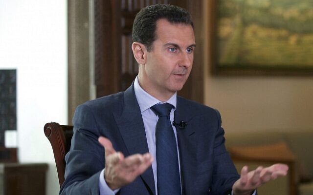 Le président syrien Bashar el-Assad lors d'un entretien accordé au palais présidentiel à Damas, en Syrie, en septembre 2016. (Présidence syrienne via AP)