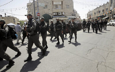 Photo illustrative de la police des frontières israélienne à Jérusalem-Est, le 18 mai 2018. (AP / Mahmoud Illean)