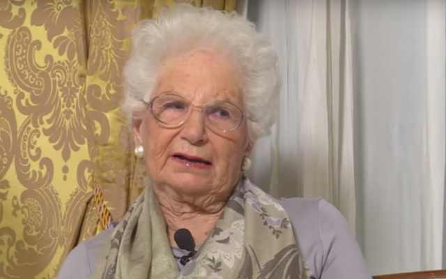 Liliana Segre, survivante italienne de la Shoah et sénatrice. (Crédit : capture d’écran YouTube / SenatoItaliano)