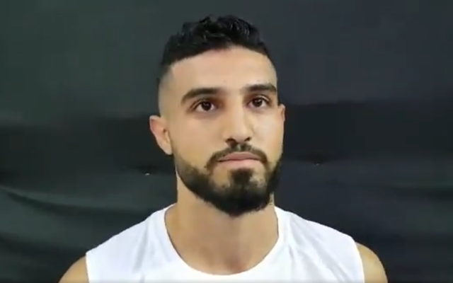 Ameer Asad, kickboxer israélien, au Championnat du monde en Turquie, le 27 novembre 2019. (Capture d'écran: Twitter)