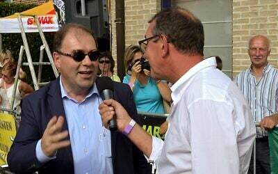 Christoph D'Haese, maire de la ville flamande d'Alost, en 2014. (Crédit : CC-BY-SA 4.0)