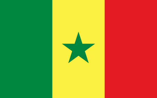Drapeau du Sénégal (Crédit : domaine public) Drapeau du Sénégal (Crédit : domaine public)